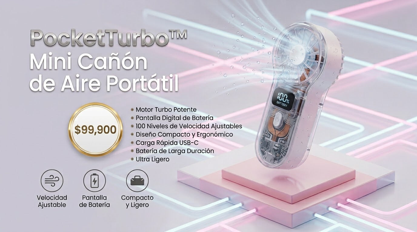 PocketTurbo™  Mini Cañón de Aire Portátil