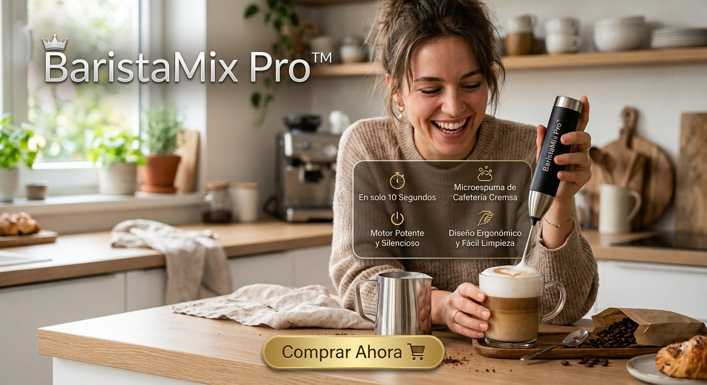 "BaristaMix Pro™"  El secreto para preparar cappuccinos cremosos de cafetería en solo 10 segundos.